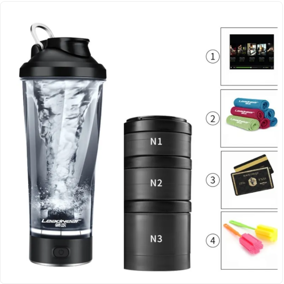 Portable Protein Shaker Bottle — Gym & Travel