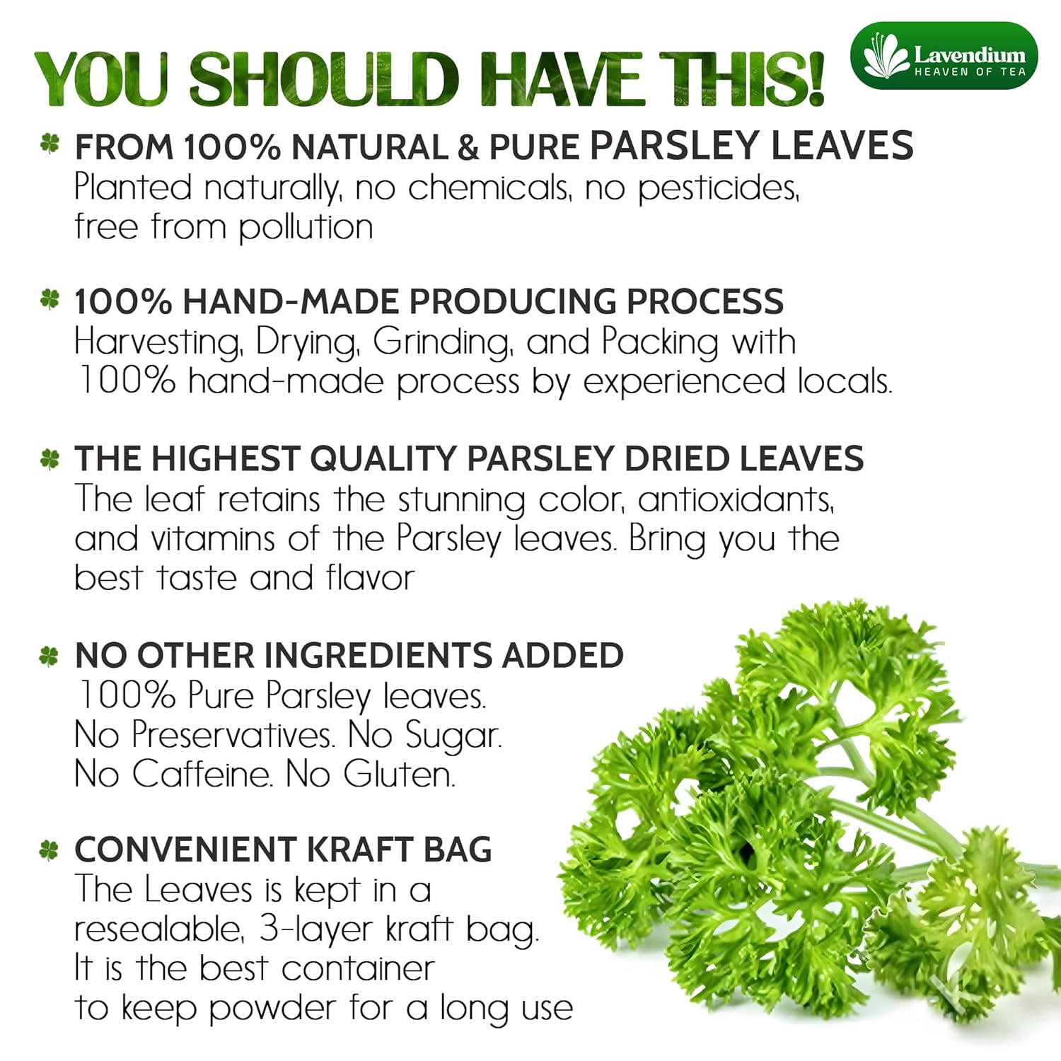 Organic Dried Parsley Leaves — Non-GMO & Vegan