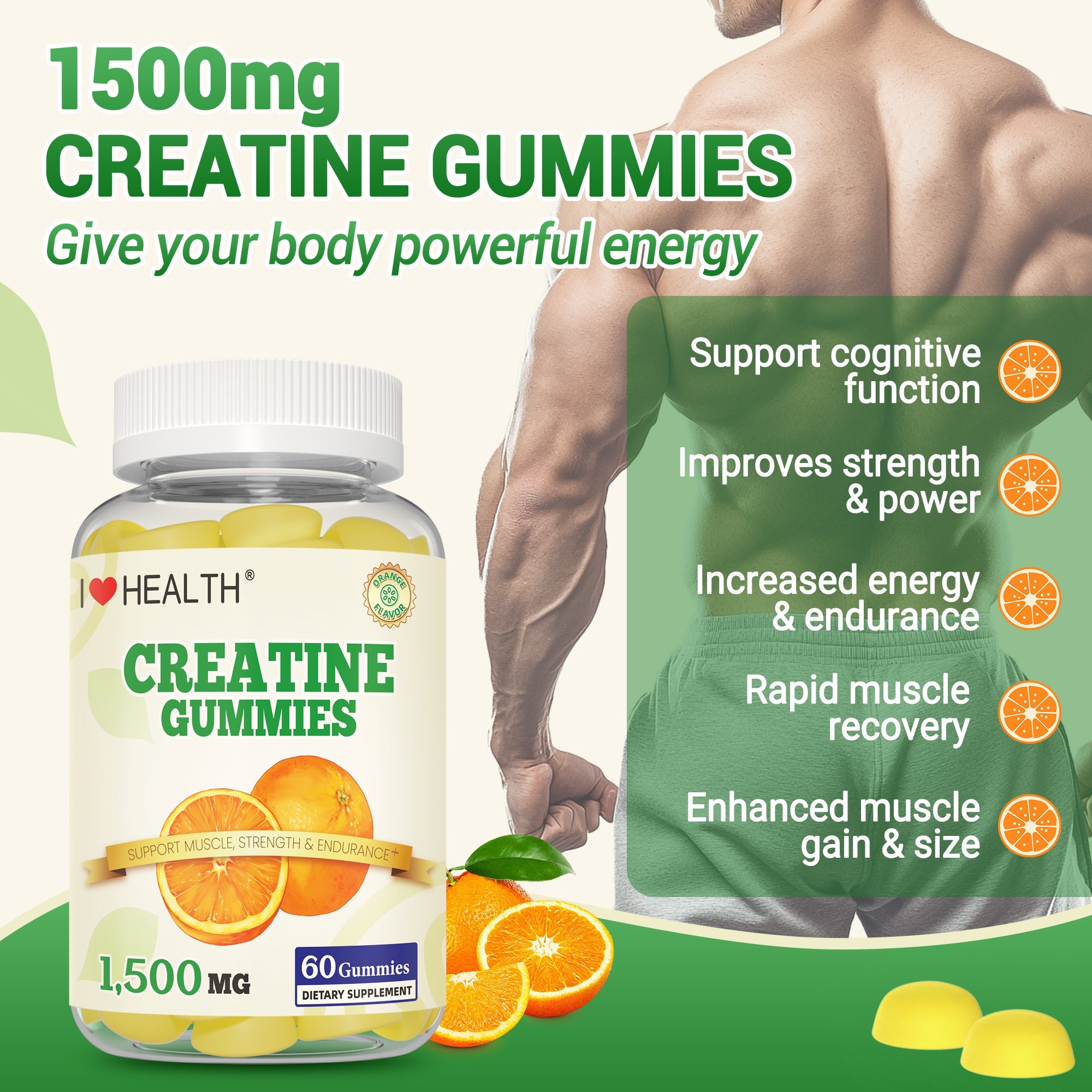 Creatine Monohydrate Gummies 1500mg