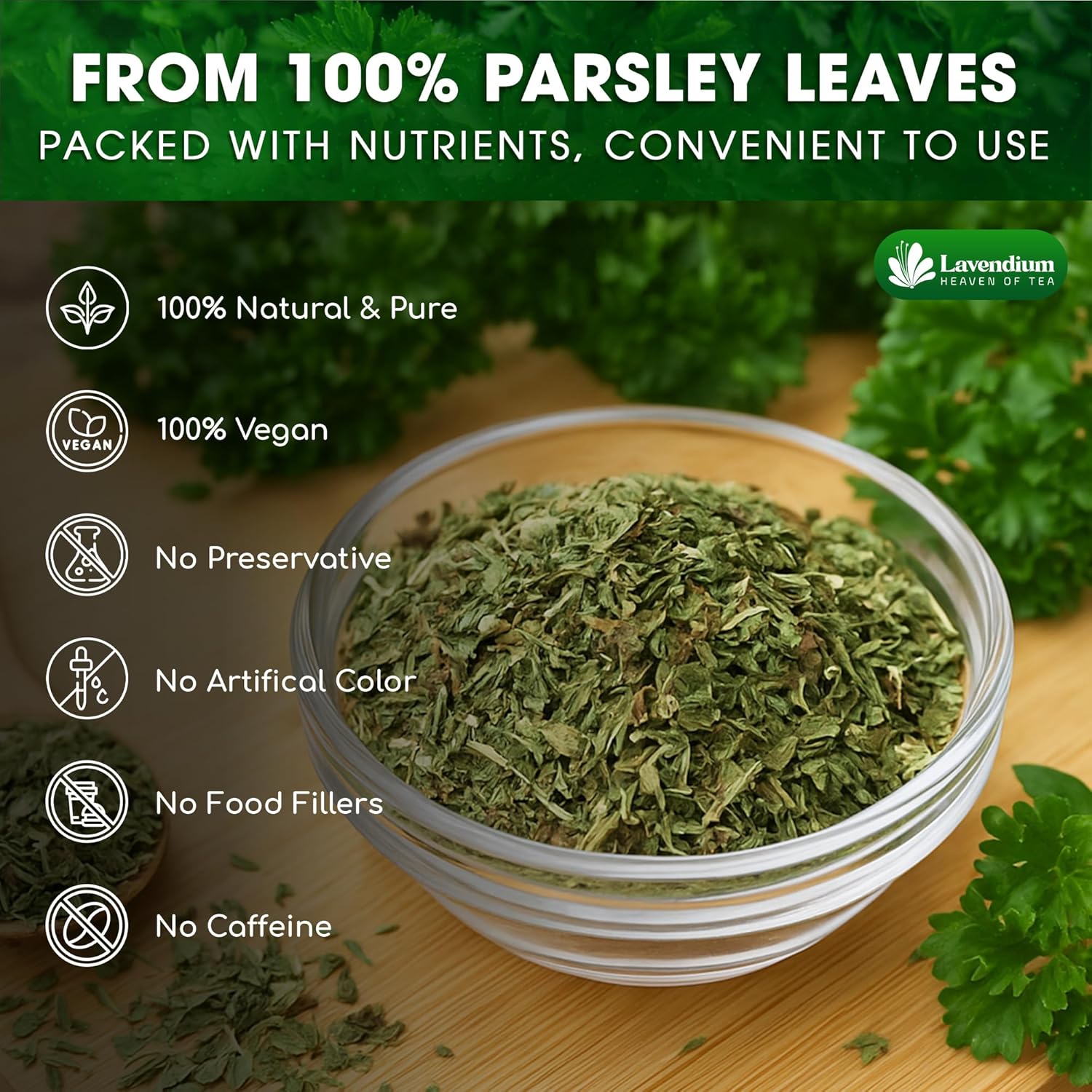 Organic Dried Parsley Leaves — Non-GMO & Vegan