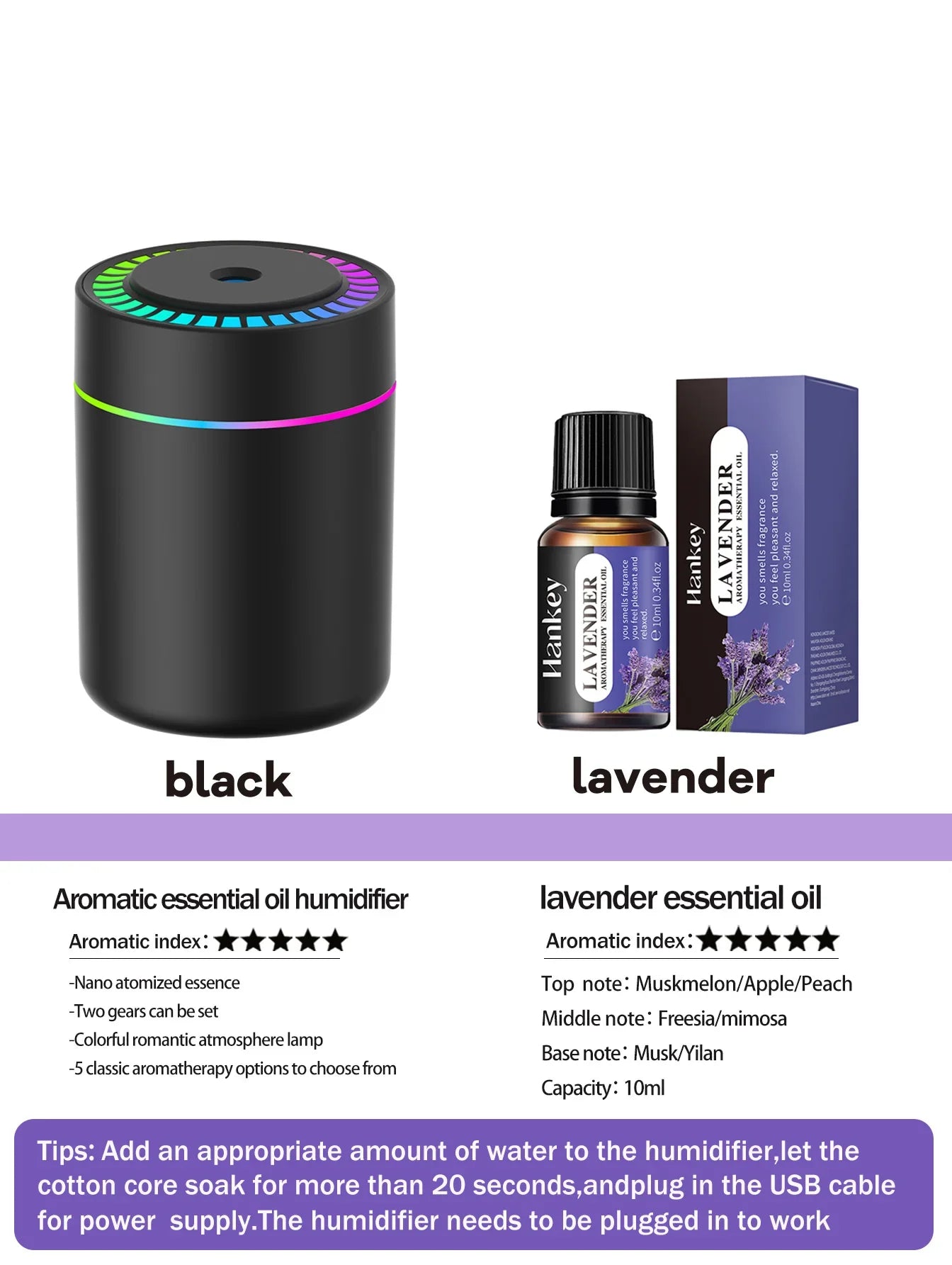 Aromatherapy Essential Oil Diffuser 180ml