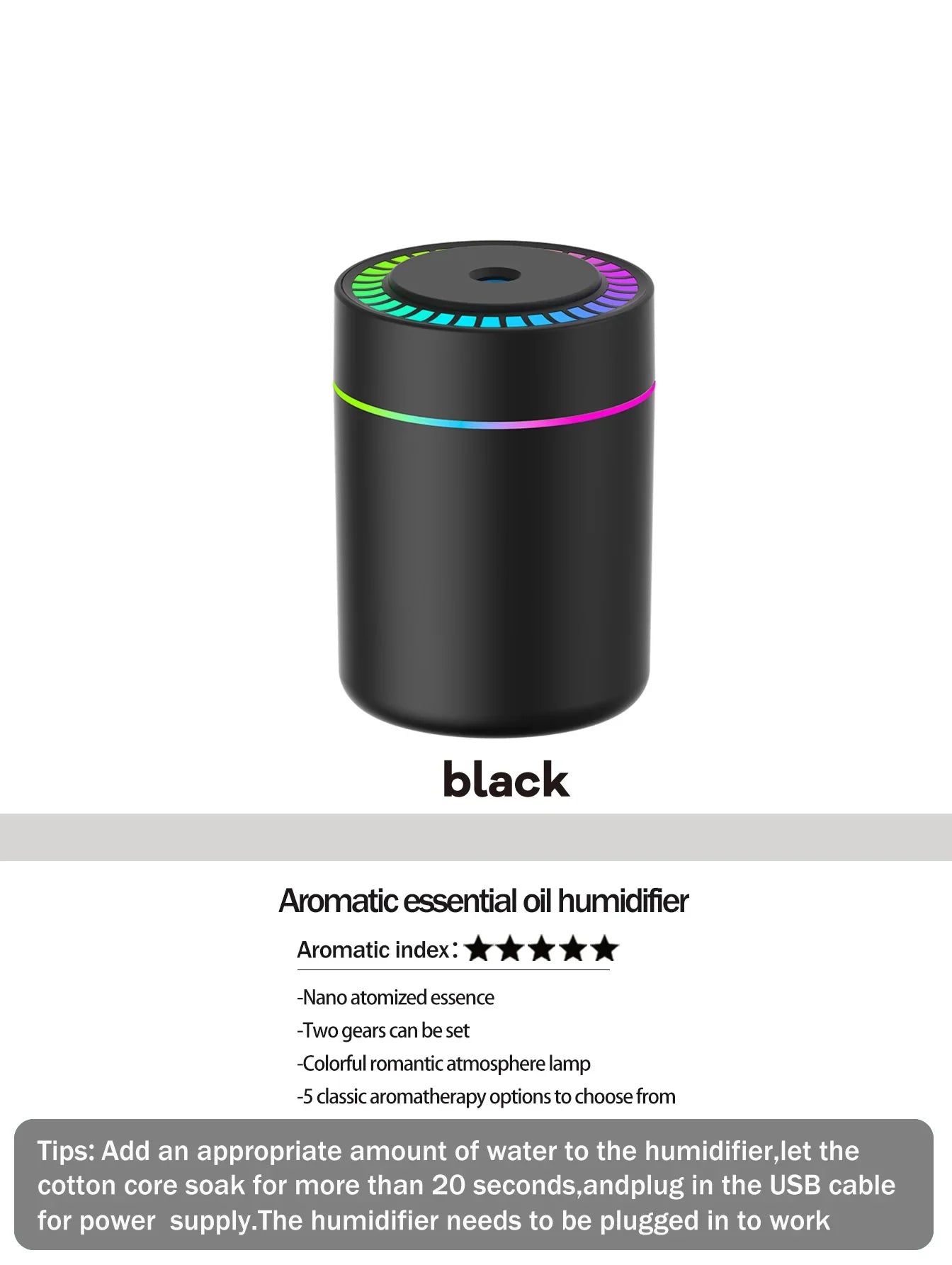 Aromatherapy Essential Oil Diffuser 180ml