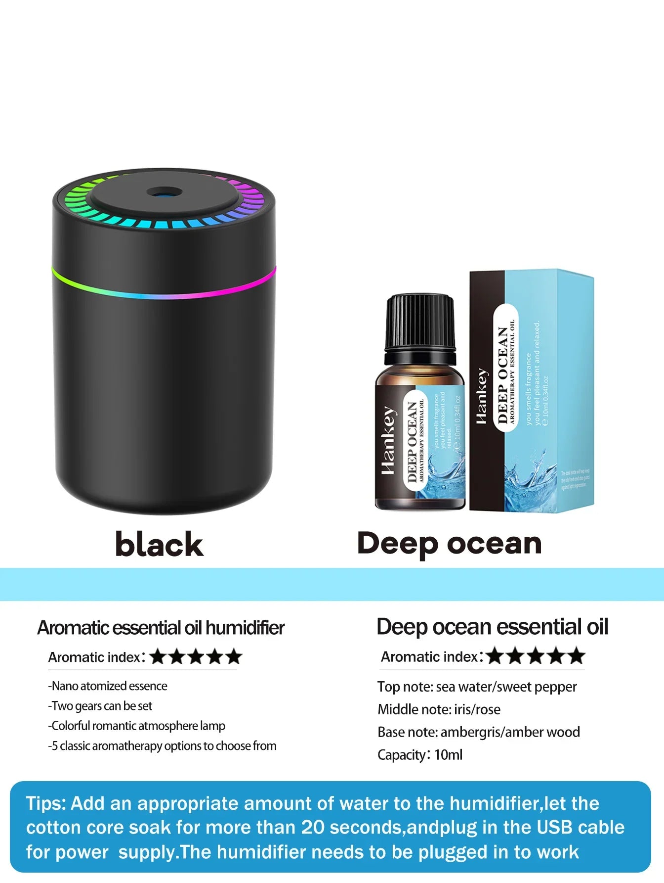 Aromatherapy Essential Oil Diffuser 180ml