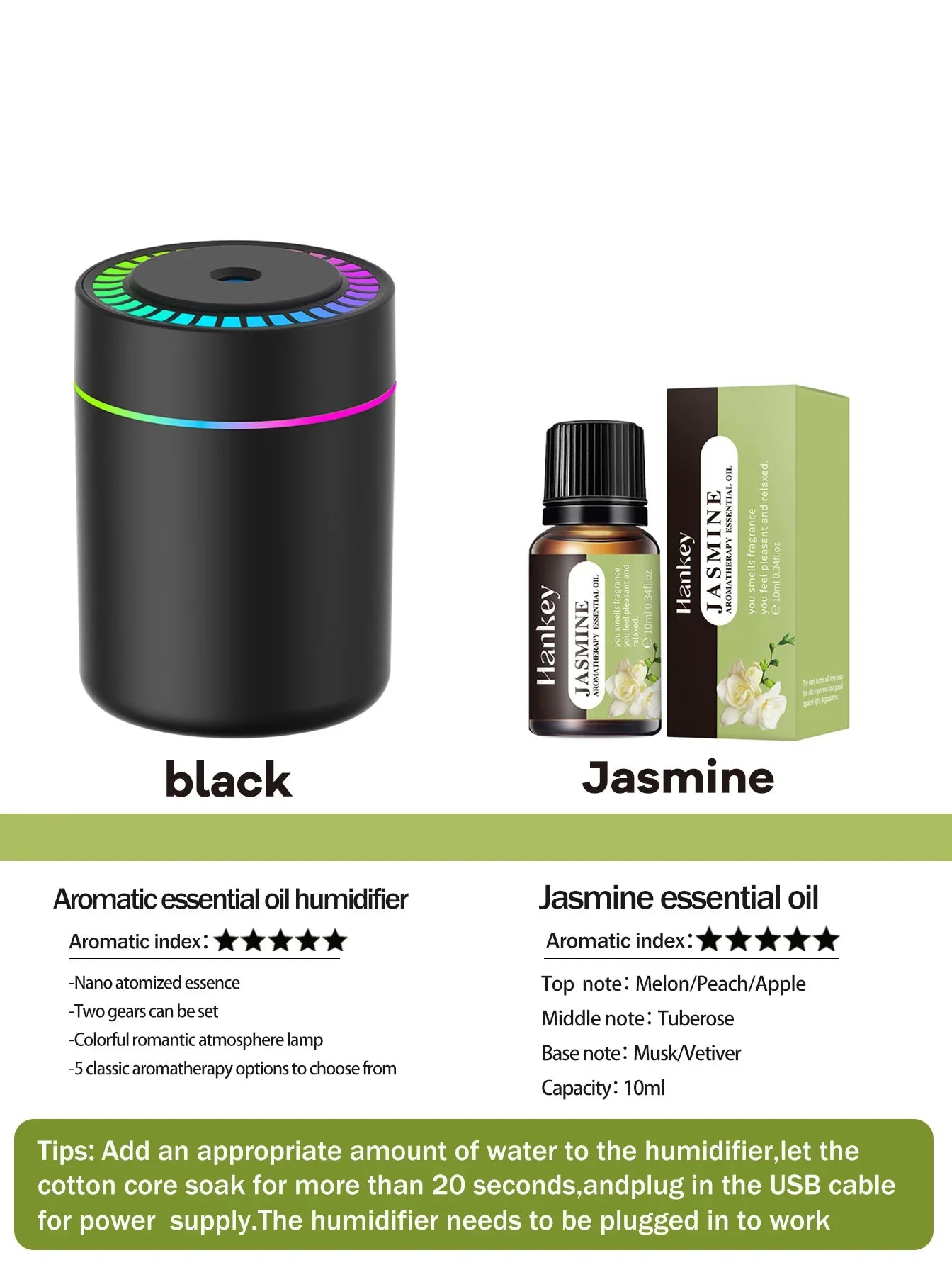 Aromatherapy Essential Oil Diffuser 180ml