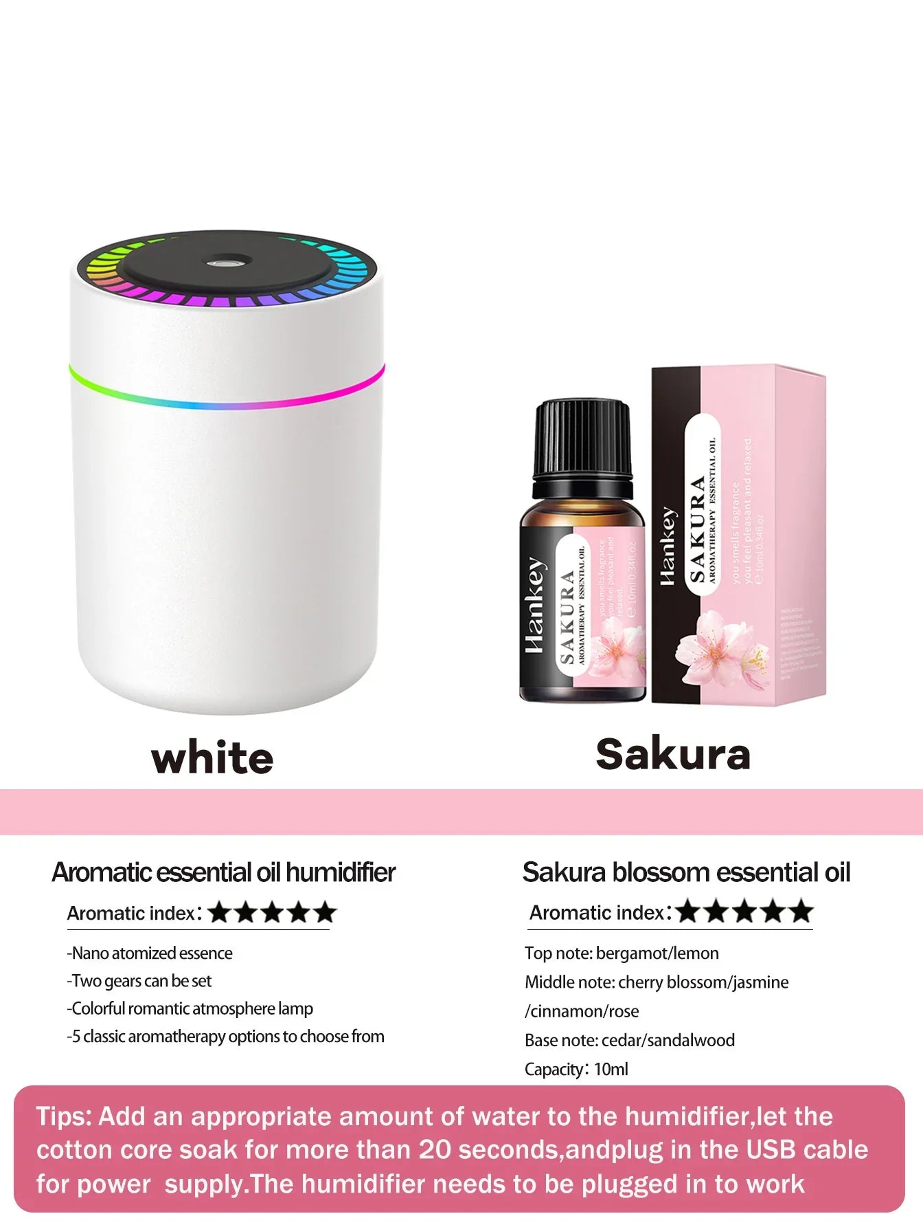 Aromatherapy Essential Oil Diffuser 180ml