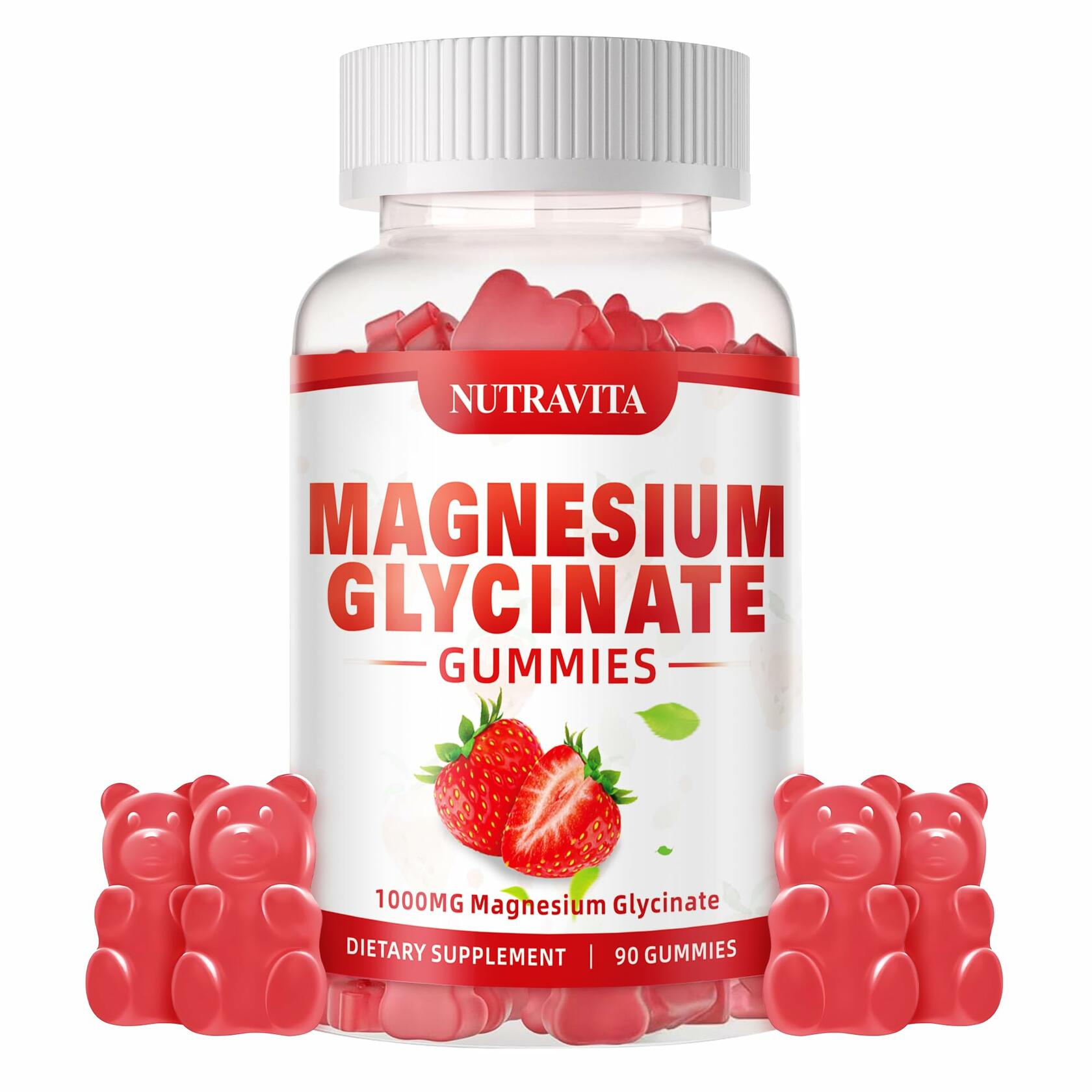 Magnesium Glycinate Gummies 1000mg — Raspberry