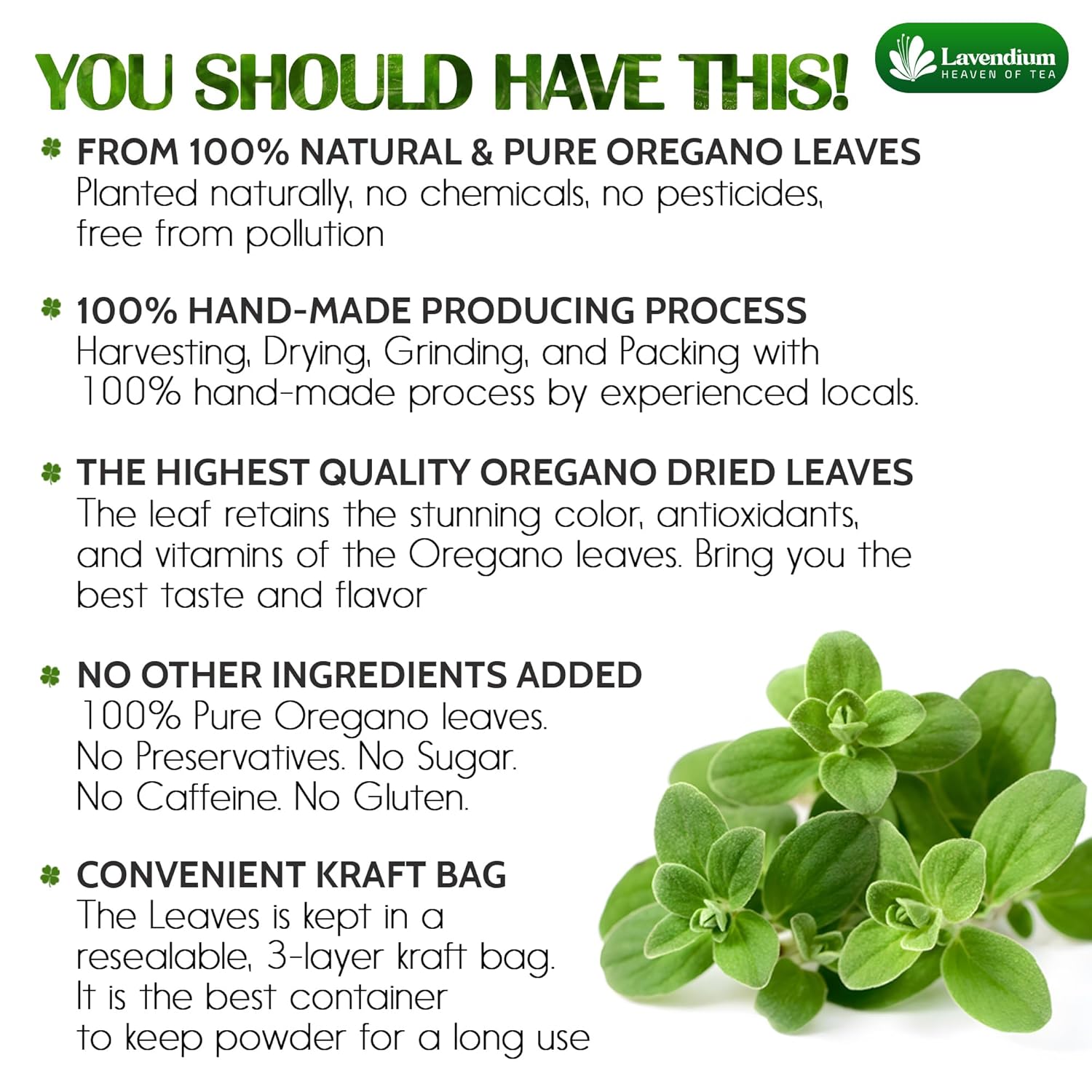 Organic Dried Oregano Leaves — Non-GMO & Vegan