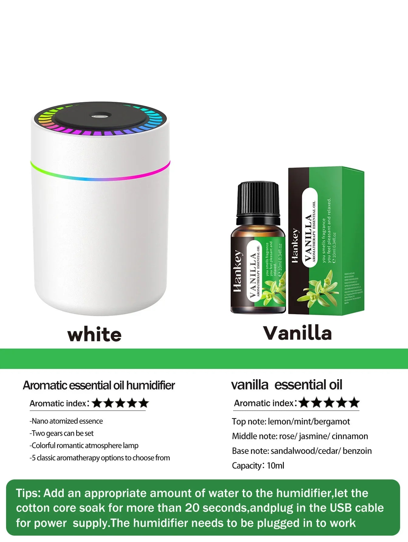 Aromatherapy Essential Oil Diffuser 180ml