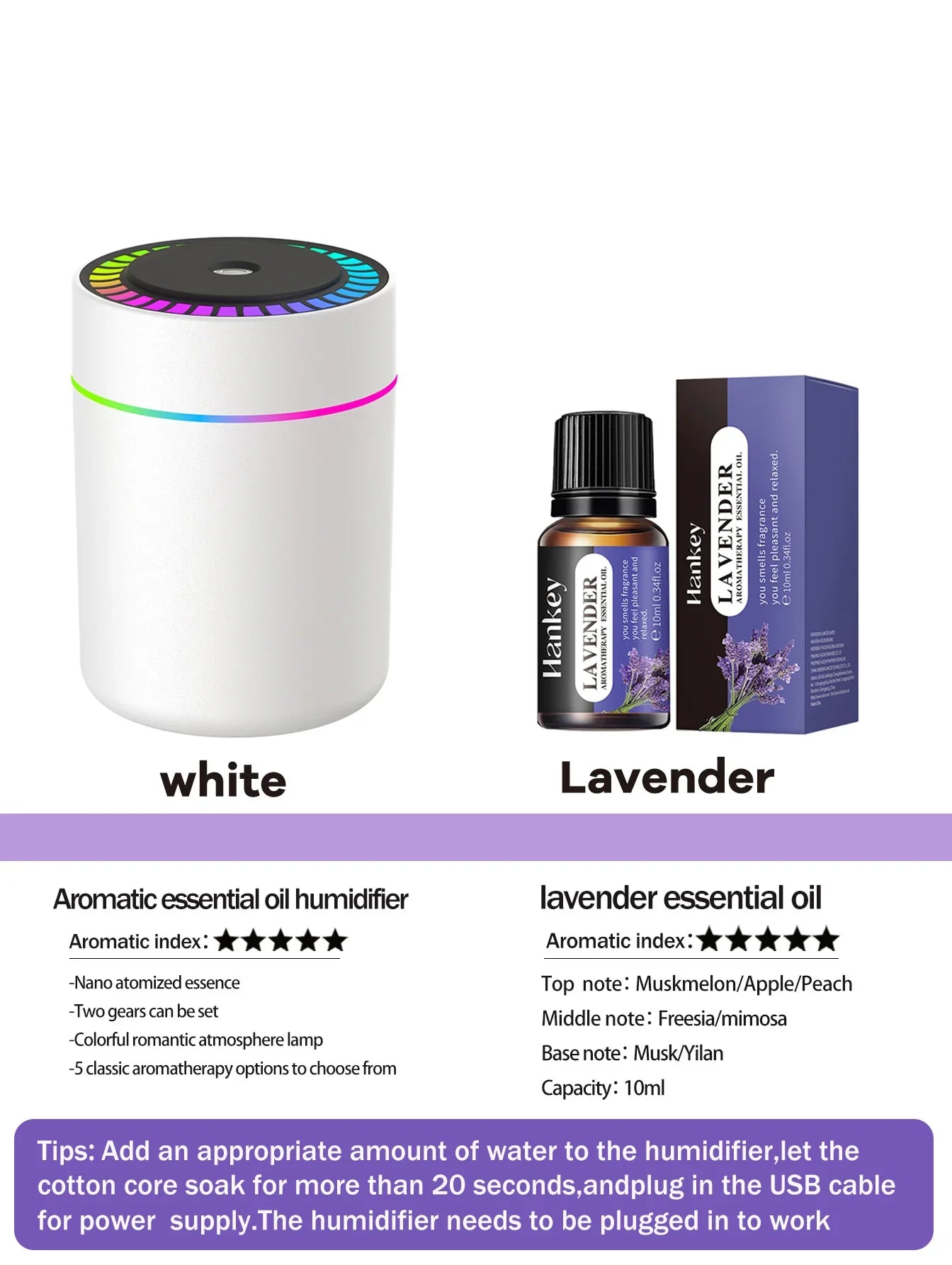 Aromatherapy Essential Oil Diffuser 180ml