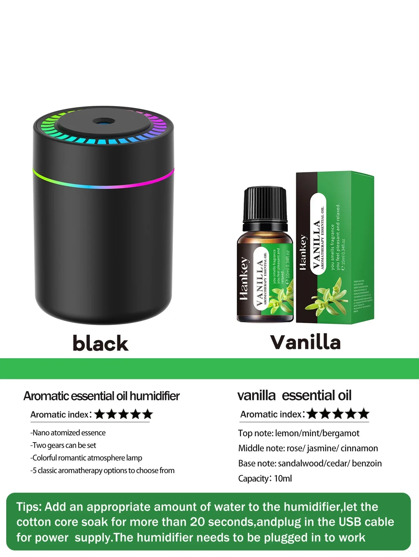 Aromatherapy Essential Oil Diffuser 180ml
