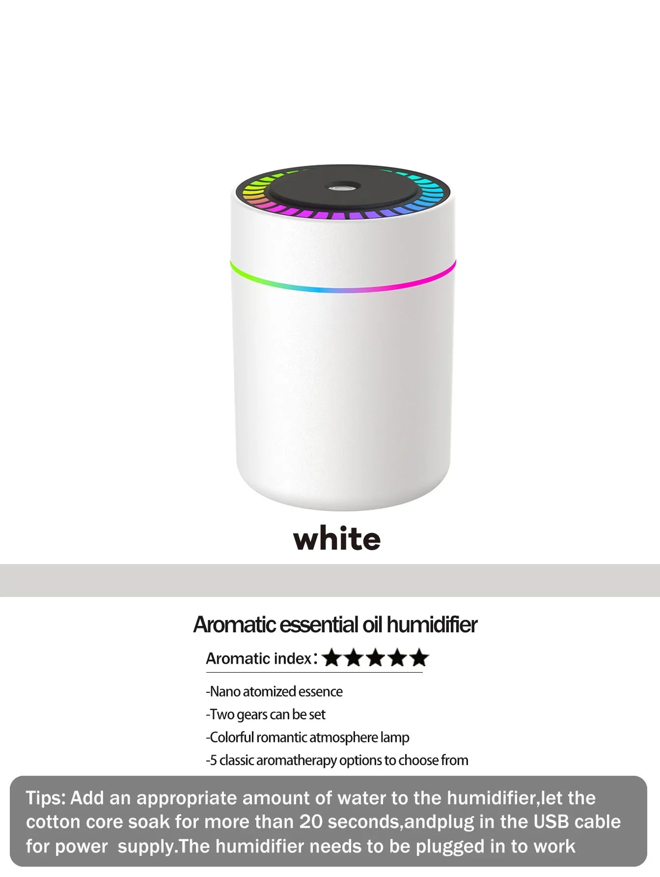 Aromatherapy Essential Oil Diffuser 180ml