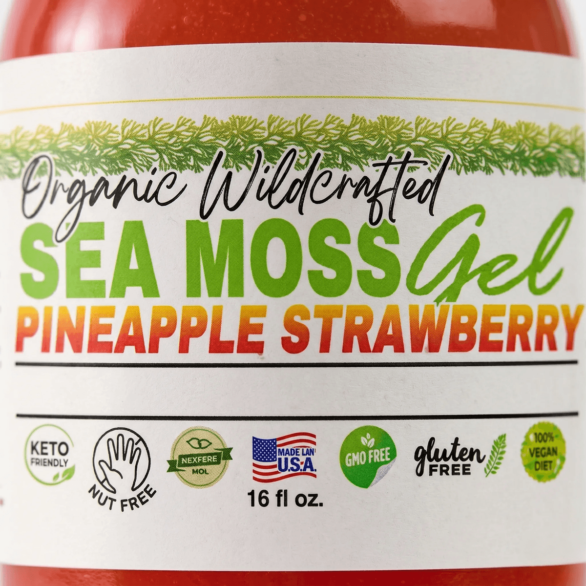 Sea Moss Gel — Strawberry Pineapple Flavor 16oz