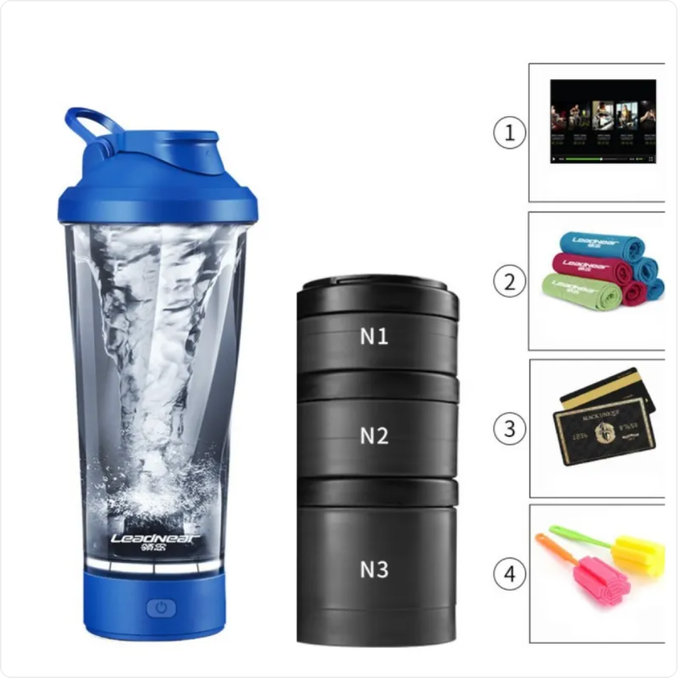 Portable Protein Shaker Bottle — Gym & Travel