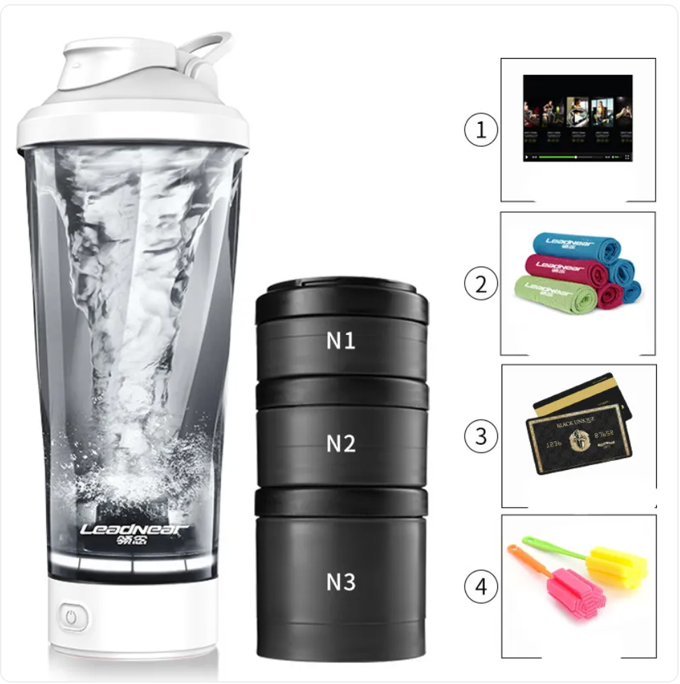 Portable Protein Shaker Bottle — Gym & Travel