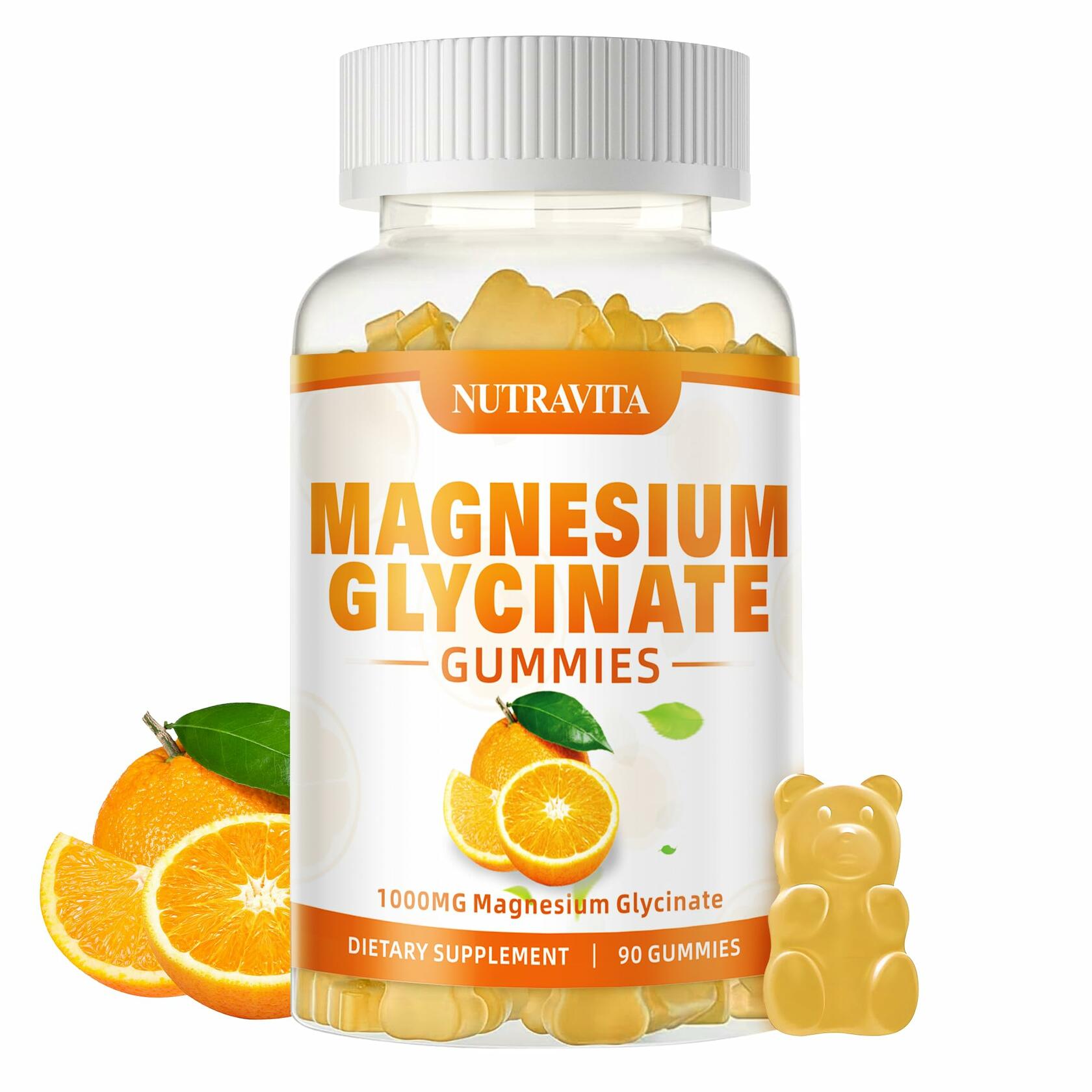 Nutravita Magnesium Glycinate Gummies 1000mg — Orange